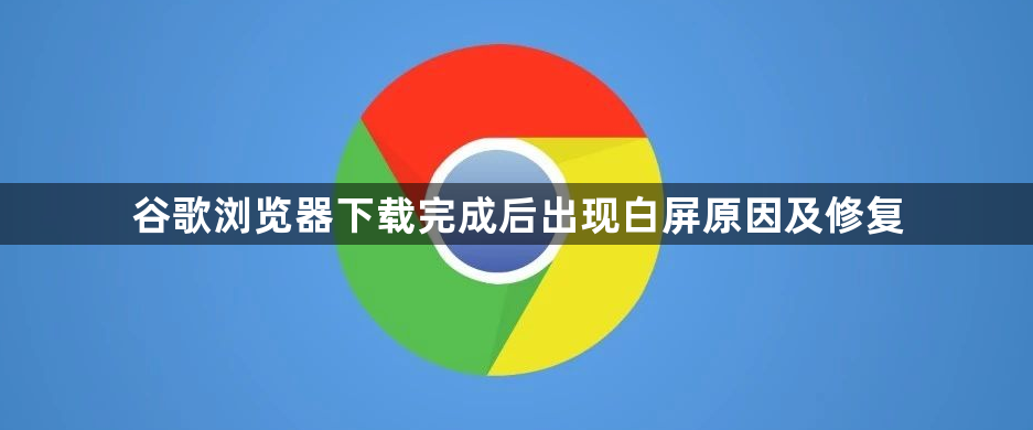 谷歌浏览器下载完成后出现白屏原因及修复1