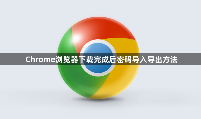 Chrome浏览器下载完成后密码导入导出方法1