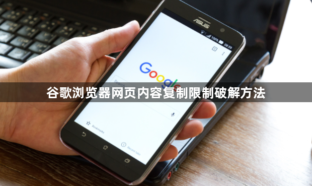 谷歌浏览器网页内容复制限制破解方法1