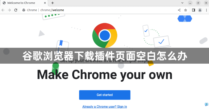 谷歌浏览器下载插件页面空白怎么办1