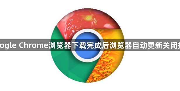 Google Chrome浏览器下载完成后浏览器自动更新关闭操作1