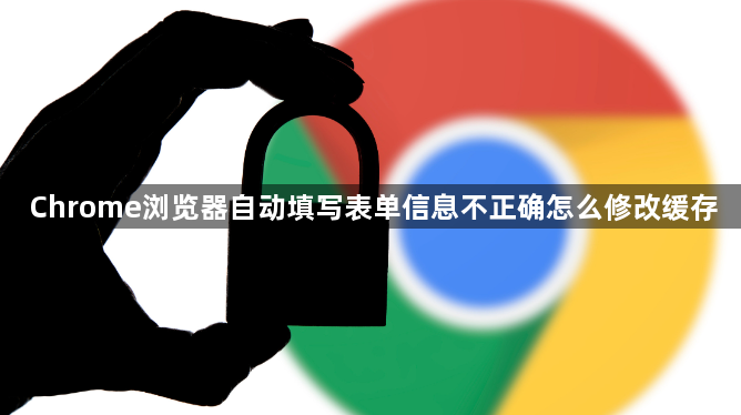 Chrome浏览器自动填写表单信息不正确怎么修改缓存1