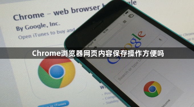 Chrome浏览器网页内容保存操作方便吗1