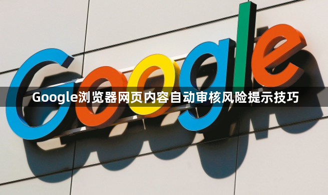 Google浏览器网页内容自动审核风险提示技巧1