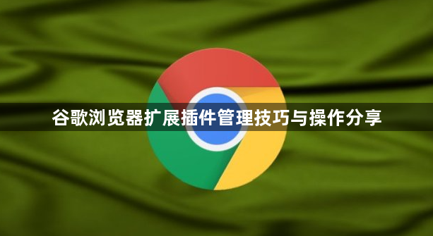 谷歌浏览器扩展插件管理技巧与操作分享1