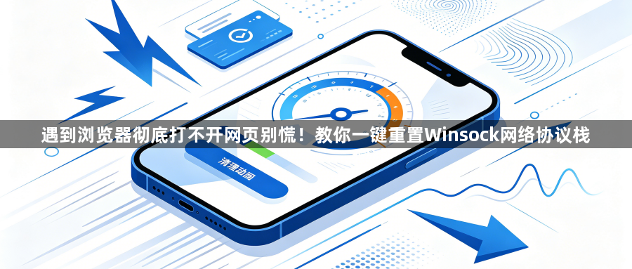 遇到浏览器彻底打不开网页别慌！教你一键重置Winsock网络协议栈1