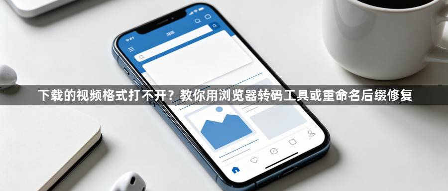 下载的视频格式打不开？教你用浏览器转码工具或重命名后缀修复1