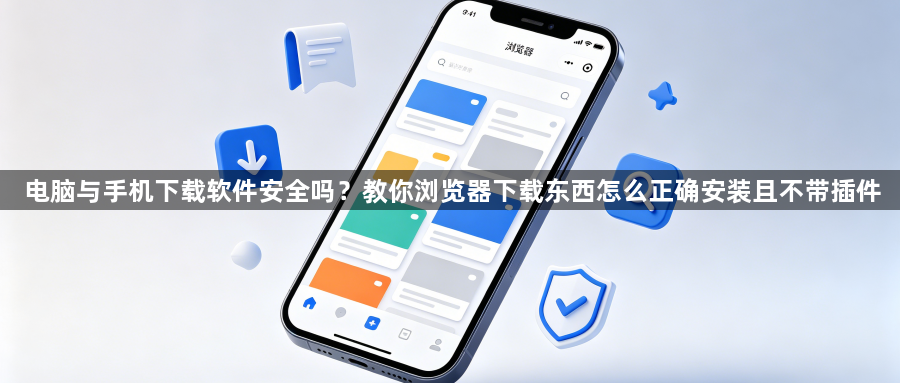 电脑与手机下载软件安全吗？教你浏览器下载东西怎么正确安装且不带插件1