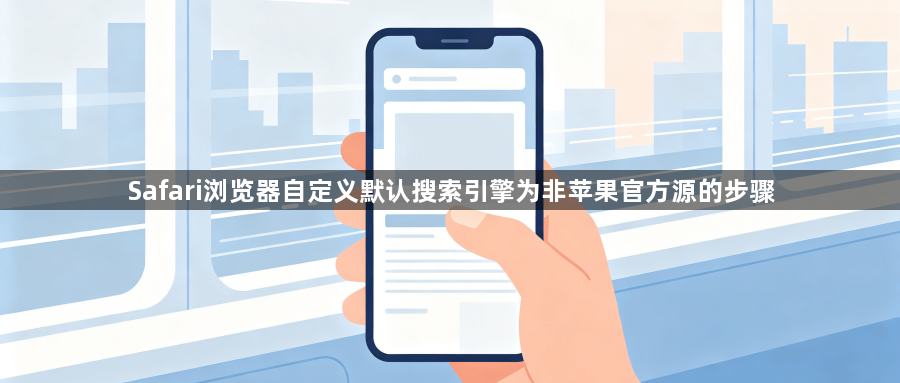 Safari浏览器自定义默认搜索引擎为非苹果官方源的步骤1