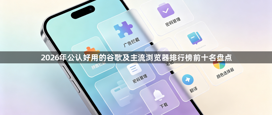 2026年公认好用的谷歌及主流浏览器排行榜前十名盘点1