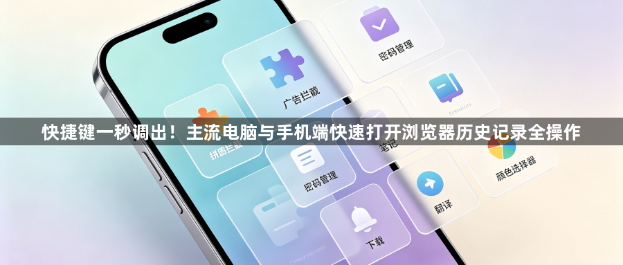 快捷键一秒调出！主流电脑与手机端快速打开浏览器历史记录全操作1