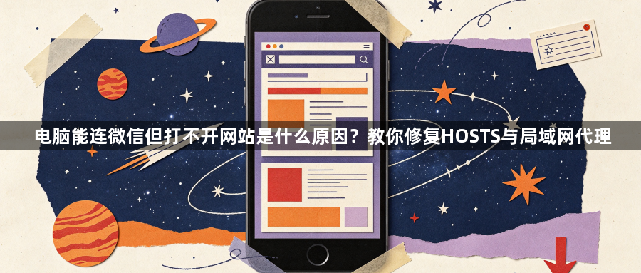 电脑能连微信但打不开网站是什么原因?教你修复HOSTS与局域网代理1