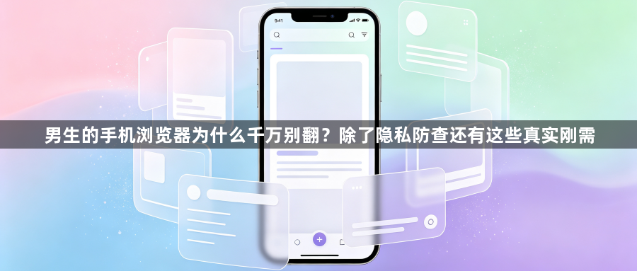 男生的手机浏览器为什么千万别翻?除了隐私防查还有这些真实刚需1