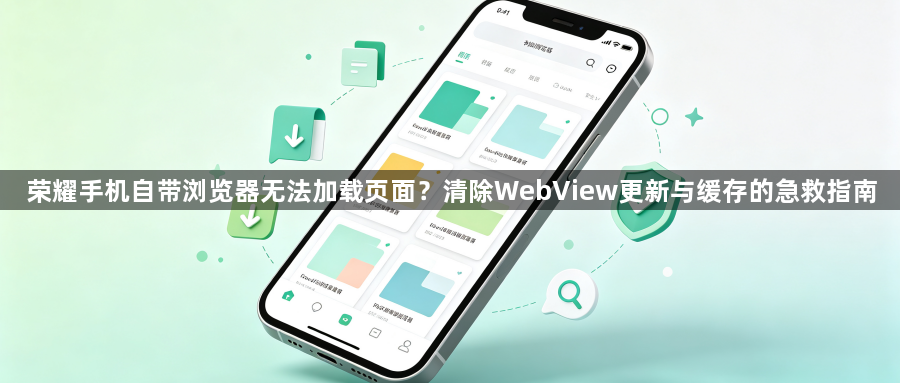 荣耀手机自带浏览器无法加载页面？清除WebView更新与缓存的急救指南1