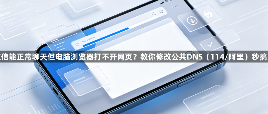 微信能正常聊天但电脑浏览器打不开网页？教你修改公共DNS（114/阿里）秒搞定1