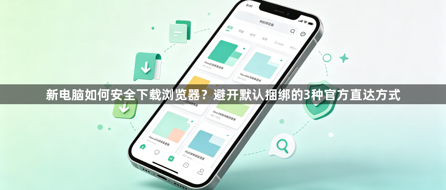 新电脑如何安全下载浏览器?避开默认捆绑的3种官方直达方式1