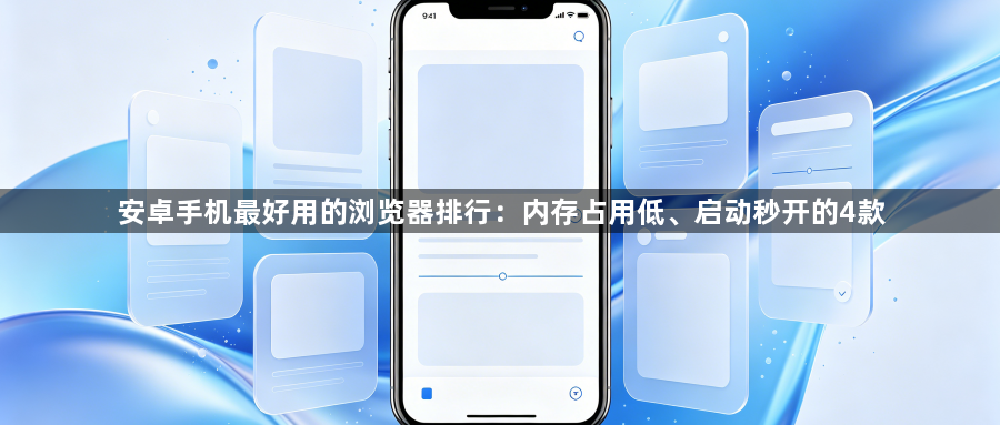 安卓手机最好用的浏览器排行:内存占用低、启动秒开的4款1