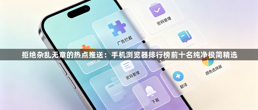 拒绝杂乱无章的热点推送:手机浏览器排行榜前十名纯净极简精选1