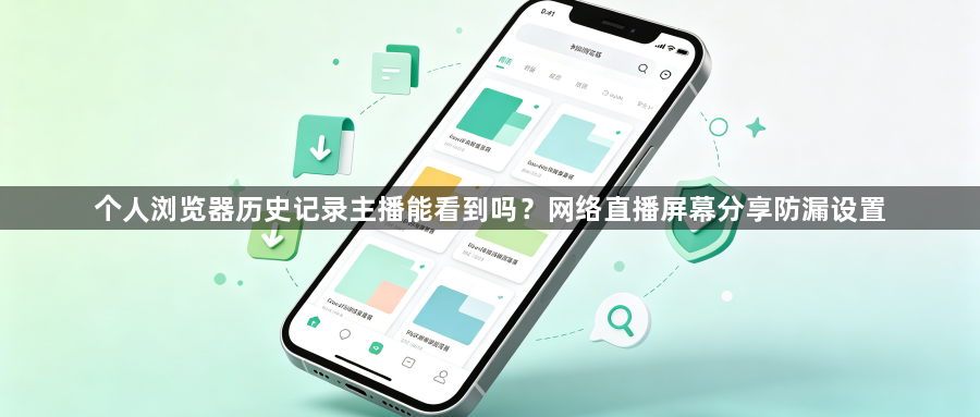 个人浏览器历史记录主播能看到吗？网络直播屏幕分享防漏设置1